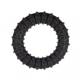 Дентална кучешка играчка Flamingo Toy Gladiator Ring Black ринг от издръжлива гума